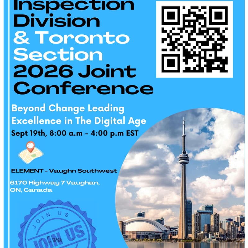Cover Image for ASQ Inspection Division & Toronto Section 2026 Conference
