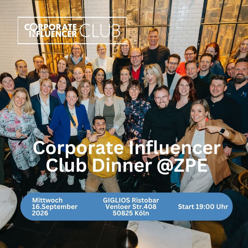 Cover Image for Corporate Influencer Club Dinner