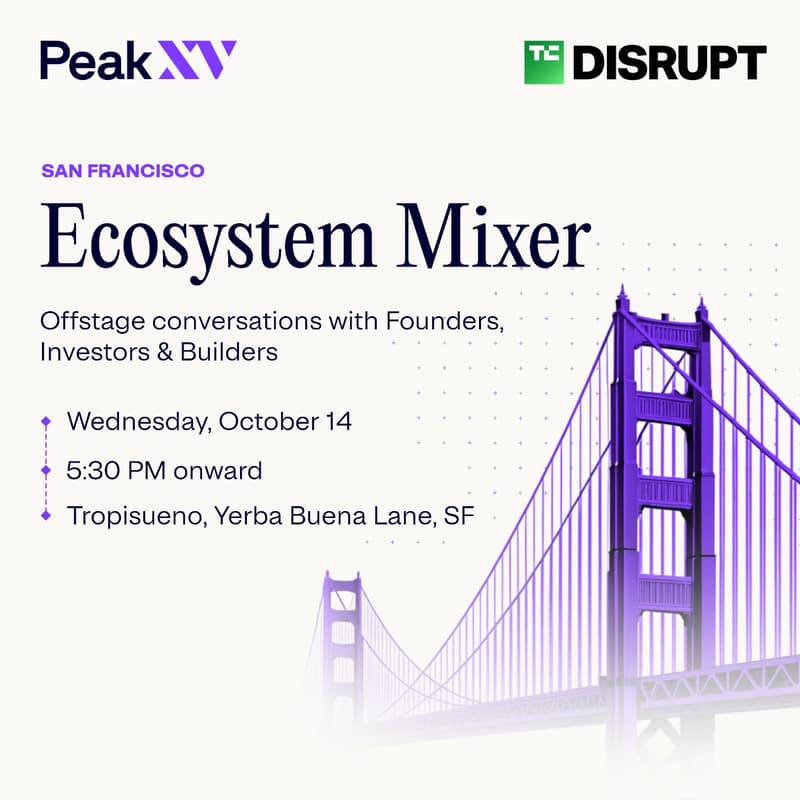 Cover Image for Peak XV X TechCrunch | Ecosystem Mixer