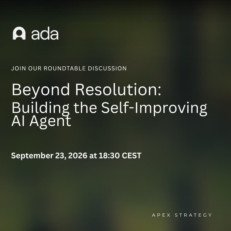 Cover Image for Join us for Beyond resolution: Building the Self-Improving AI Agent