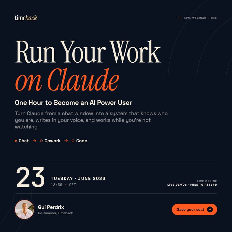 Cover Image for Run Your Work on Claude: One hour to become an AI power user