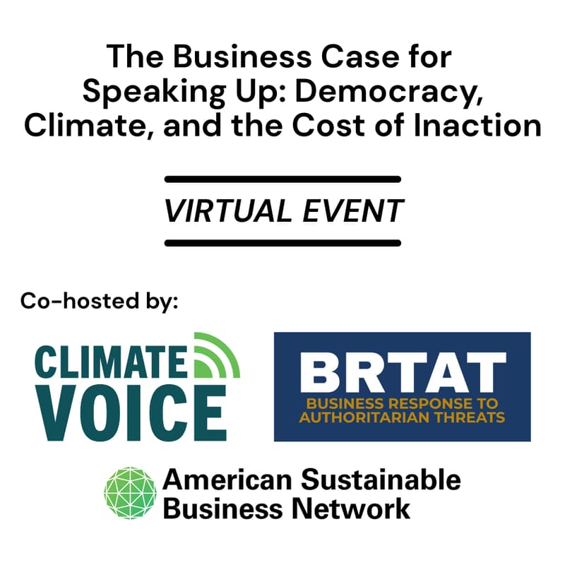 Cover Image for The Business Case for Speaking Up: Democracy, Climate, and the Cost of Inaction
