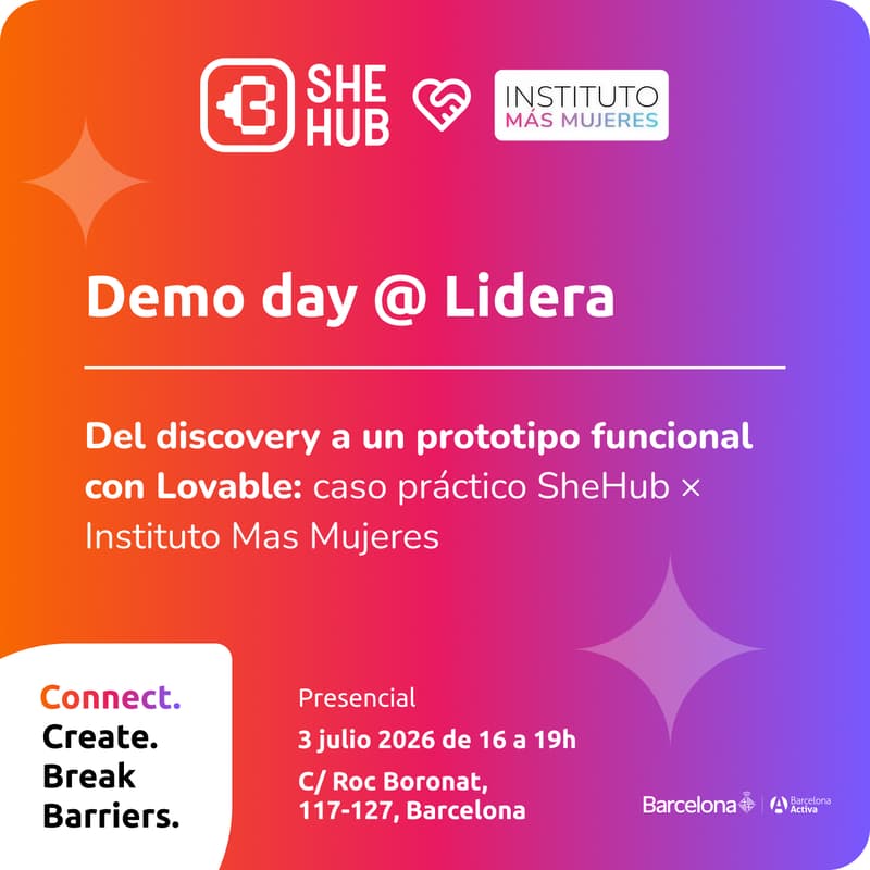 Cover Image for Del discovery a un prototipo funcional con Lovable: caso práctico SheHub × Instituto Mas Mujeres
