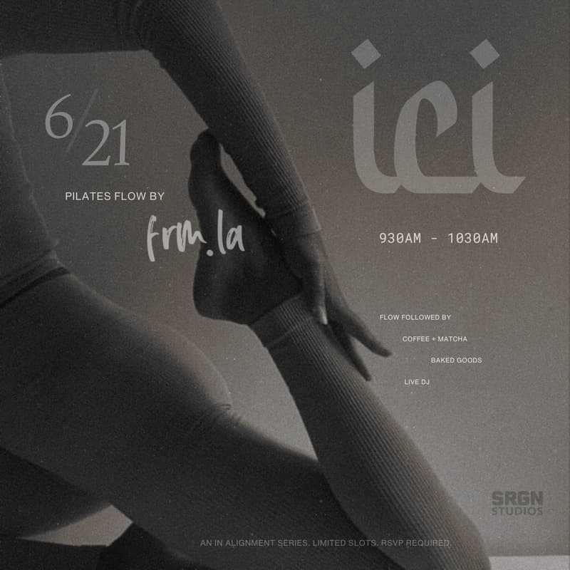 Cover Image for MATCHA & PILATES 🍵 @ SRGN Studios