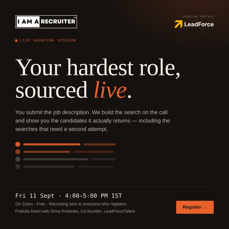 Cover Image for Live Sourcing: Your Hardest Role, Sourced Live