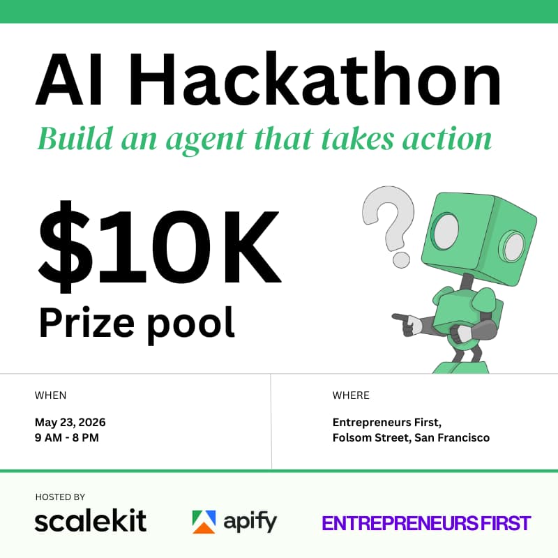 Cover Image for Scalekit x Apify Hackathon - Build Day SF