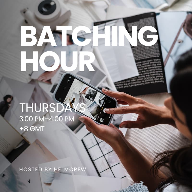 Cover Image for Batching Hour: A free weekly co-working session for founders