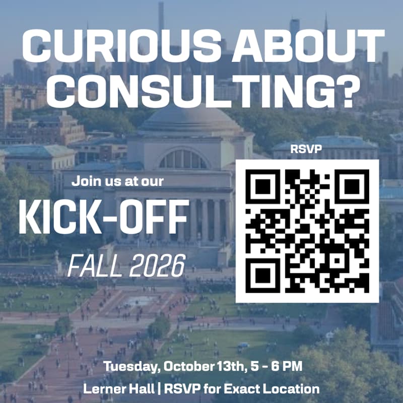Cover Image for Columbia Graduate Consulting Club Kick Off
