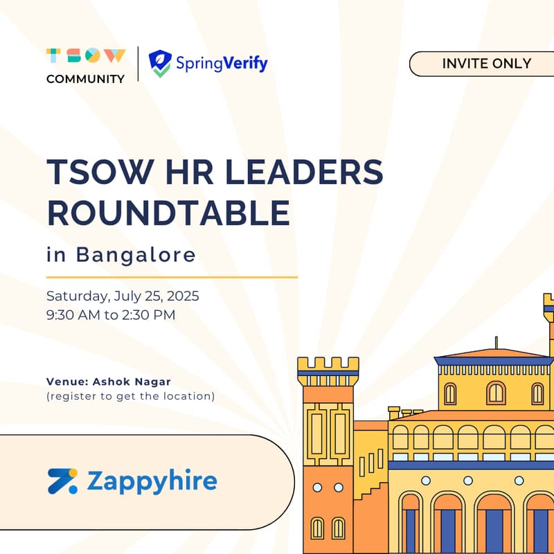 Cover Image for TSOW HR Leaders Roundtable in Bangalore