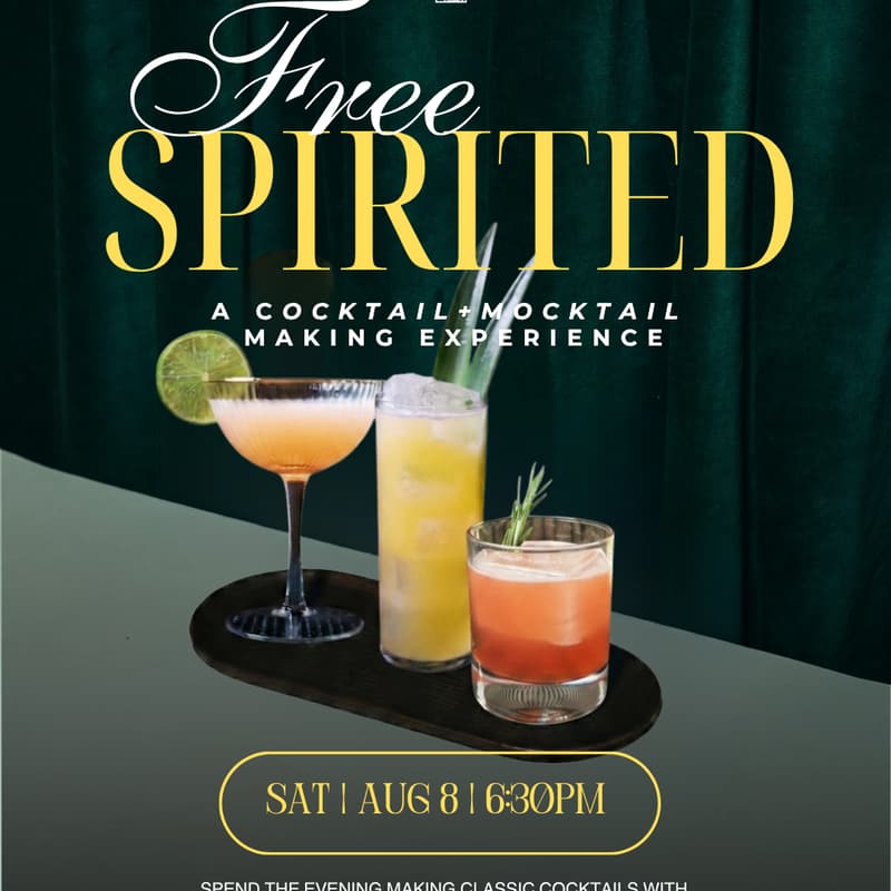 Cover Image for Free Spirited: A Cocktail + Mocktail Making Experience