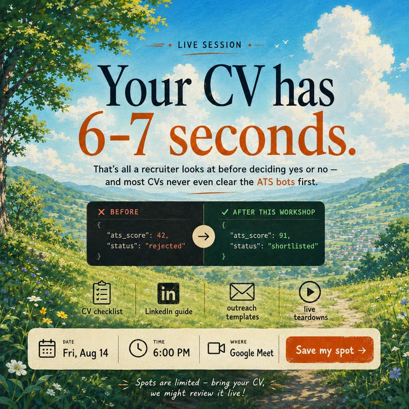 Cover Image for From Application to Interview: CV + LinkedIn Glow-Up