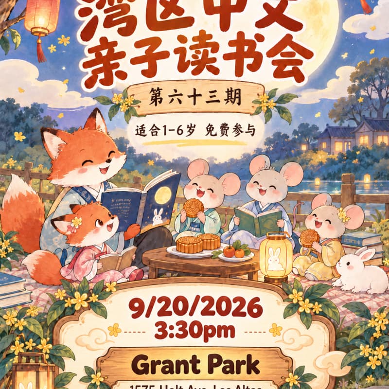 Cover Image for 湾区中文亲子读书会 · 第六十三期