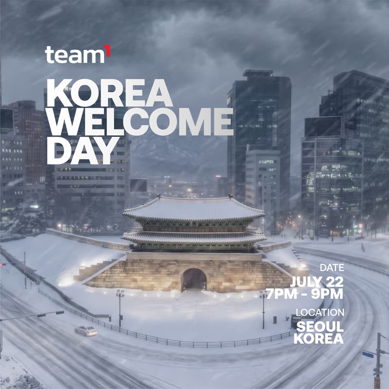 Cover Image for Team1 Korea Welcome Day