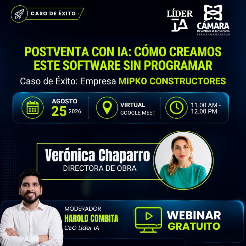Cover Image for Webinar: Postventa con IA: Cómo creamos este software sin programar