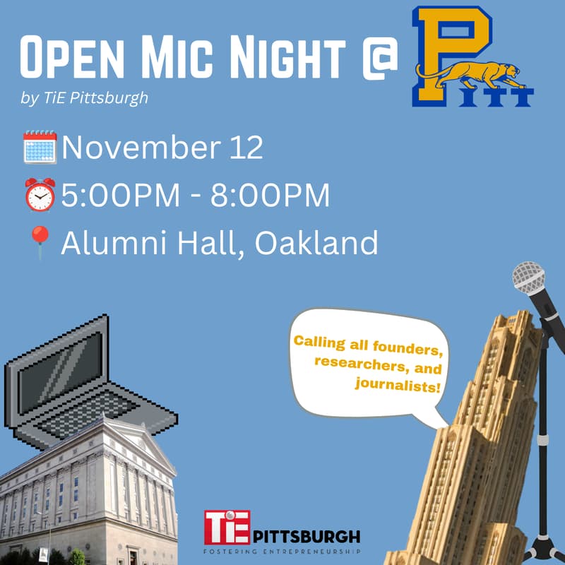 Cover Image for TiE Open Mic Night @ Pitt