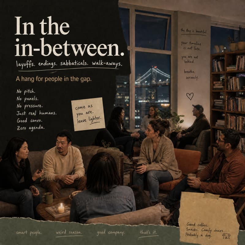 Cover Image for The In-Between: A Meetup for People Between Roles