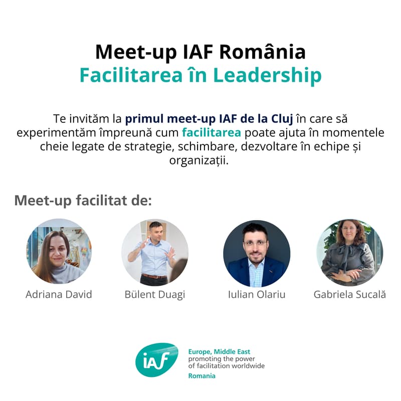 Cover Image for Primul Meetup IAF România @ Cluj: Facilitarea în Leadership