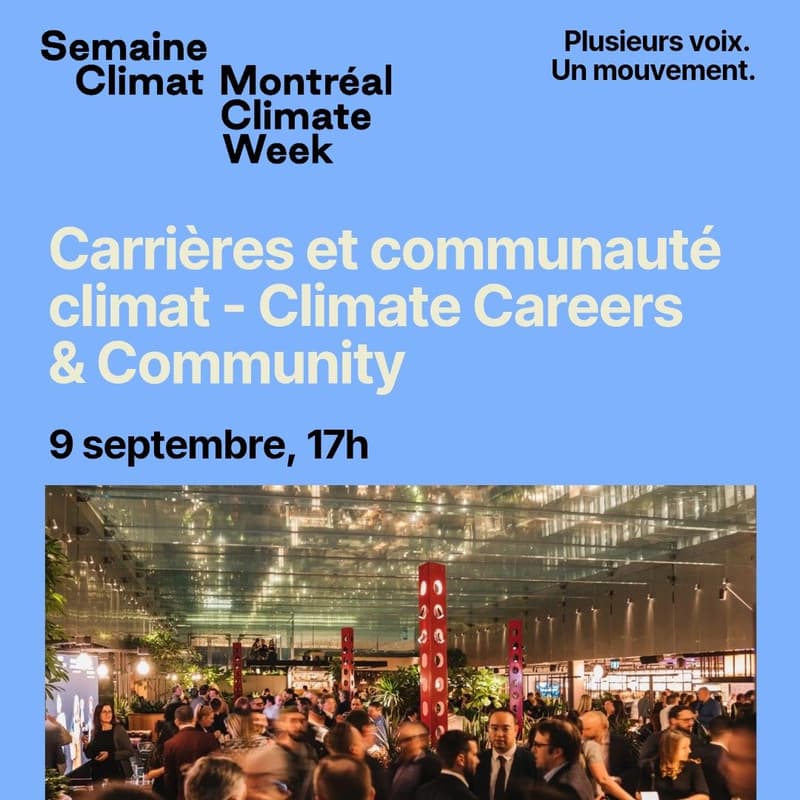 Cover Image for Carrières et communauté climat - Climate Careers & Community 🍻👫🍷🏢