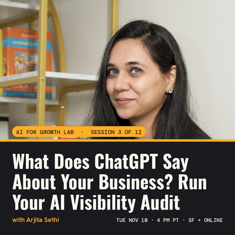 Cover Image for AI for Growth Lab: What Does ChatGPT Say About Your Business? Run Your AI Visibility Audit