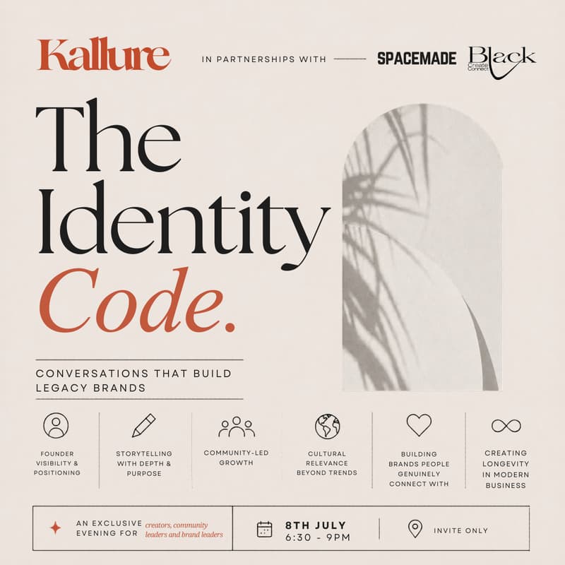 Cover Image for THE IDENTITY CODE: Crafting Brands With Intention In Partnership with Black Create Connect