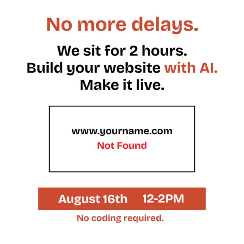 Cover Image for Between 12-2: Make your website with AI