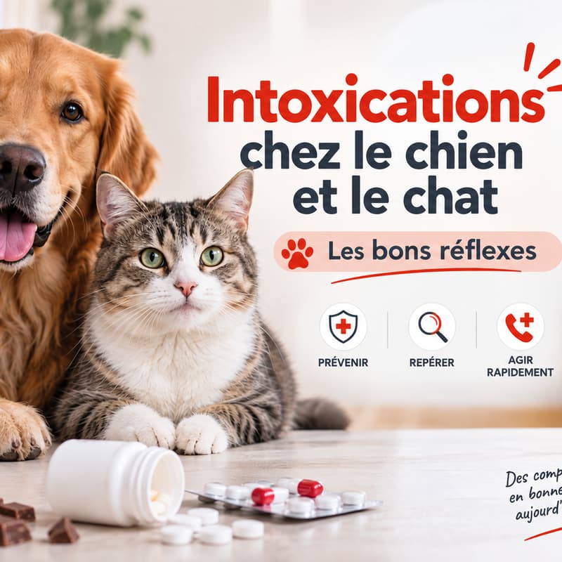 Cover Image for ⛑️Intoxications chez le chien et le chat : les bons réflexes 🐾