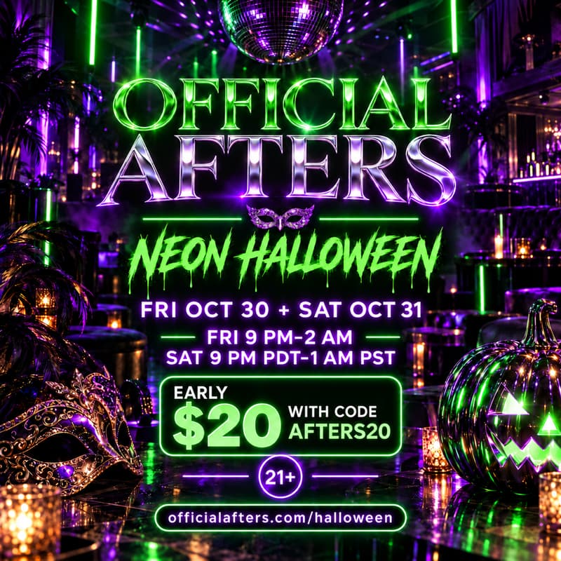 Cover Image for Neon Halloween SF · Official Afters at BuzzWorks · Fri