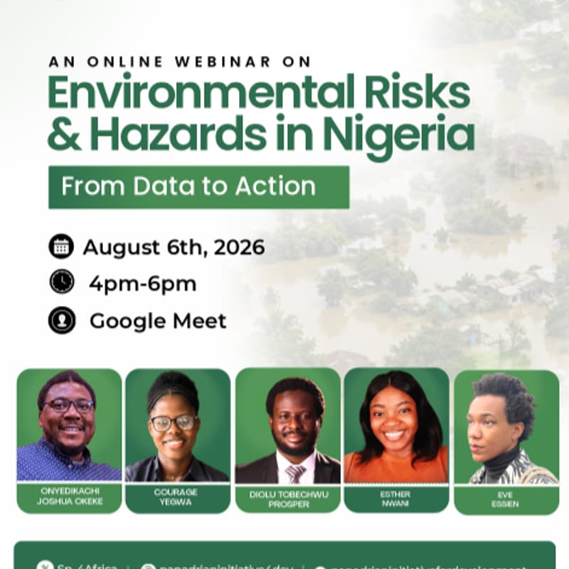 Cover Image for Environmental Risks & Hazards in Nigeria: From Data to Action
