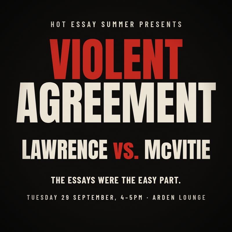 Cover Image for Violent Agreement: Hard choices after Hot Essay Summer