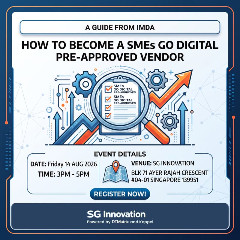 Cover Image for A Guide from iMDA: How to become a SMEs Go Digital Pre-Appoved Vendor