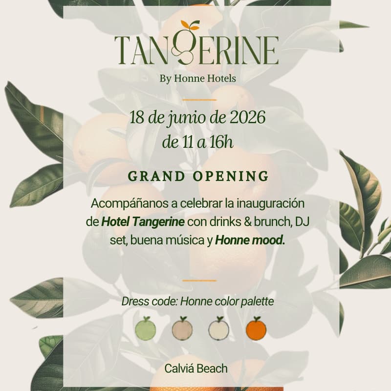 Cover Image for PRESENTACIÓN TANGERINE by HONNE HOTELS