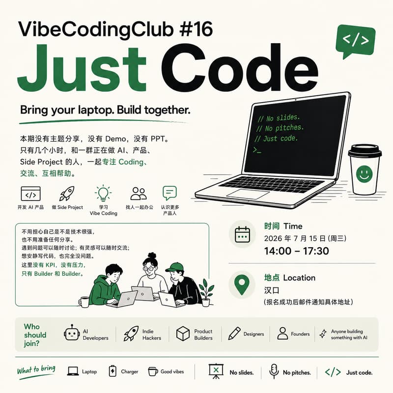 Cover Image for VibeCodingClub #16 Just Code
