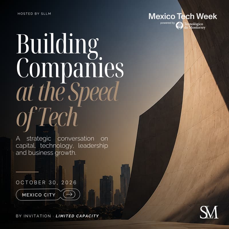 Tech Background With Building Building Companies at the Speed of Tech · Luma