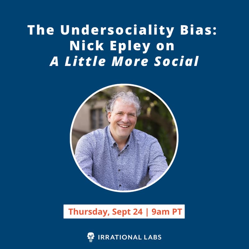 Cover Image for The Undersociality Bias: Nick Epley on 'A Little More Social'