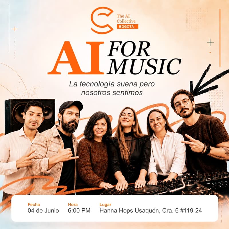 Cover Image for The AI Collective Bogotá | Humans in AI Week | AI For Music Edition