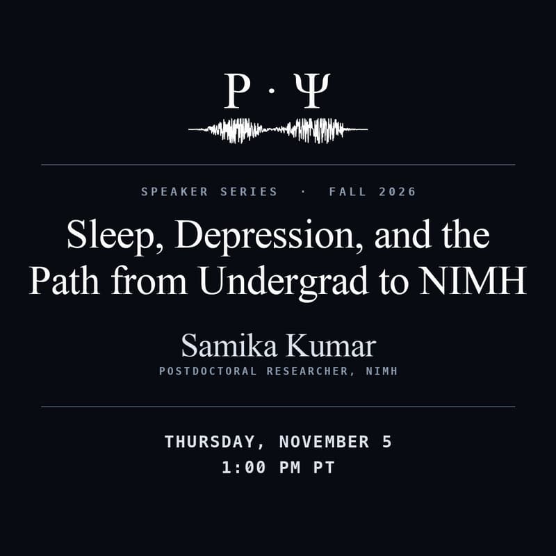 Cover Image for Sleep, Depression, and the Path from Undergrad to NIMH