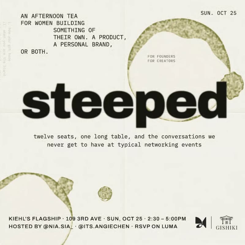 Cover Image for steeped: an afternoon tea for female founders & creators