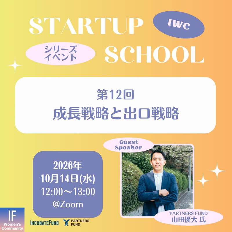 Cover Image for 【STARTUP SCHOOL】第12回：成長戦略と出口戦略
