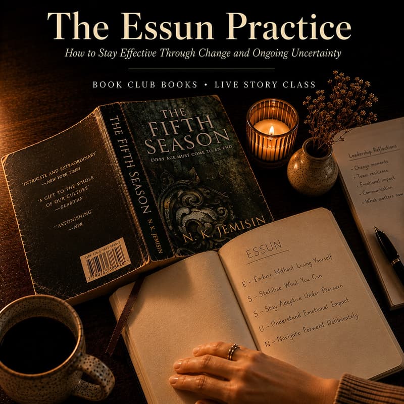 Cover Image for School of WorkLife Book Club Online Class The Essun Practice: How to Stay Effective Through Change and Ongoing Uncertainty