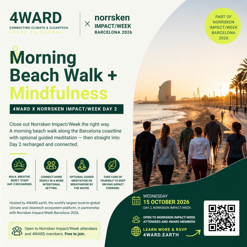 Cover Image for Morning Beach Walk + Mindfulness | 4WARD x Norrsken Impact Week Day 2