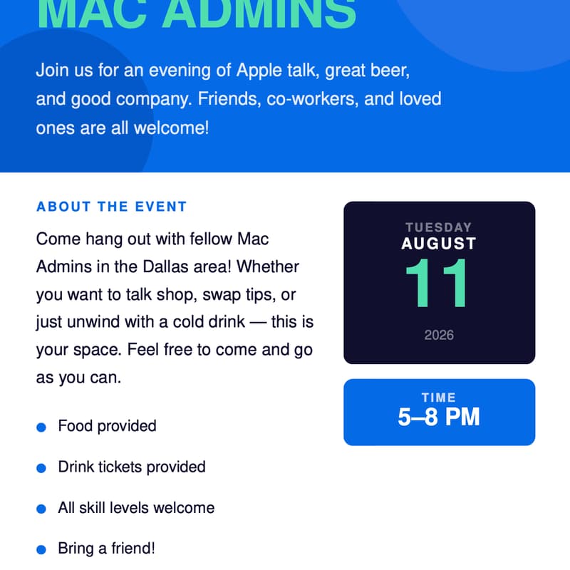 Cover Image for Dallas Mac Admins