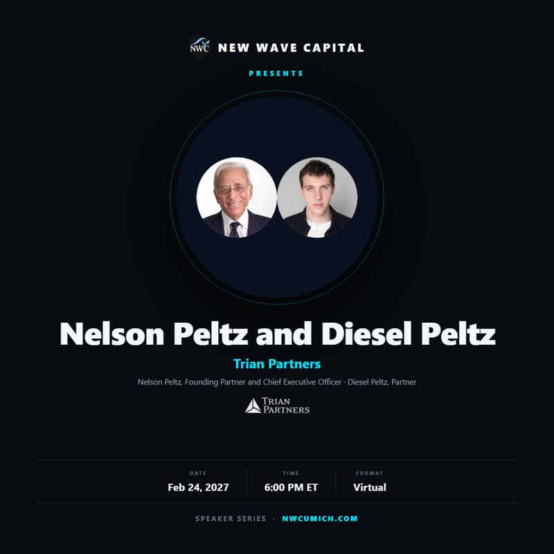 Cover Image for NWC Speaker Series: Nelson Peltz and Diesel Peltz, Trian Partners