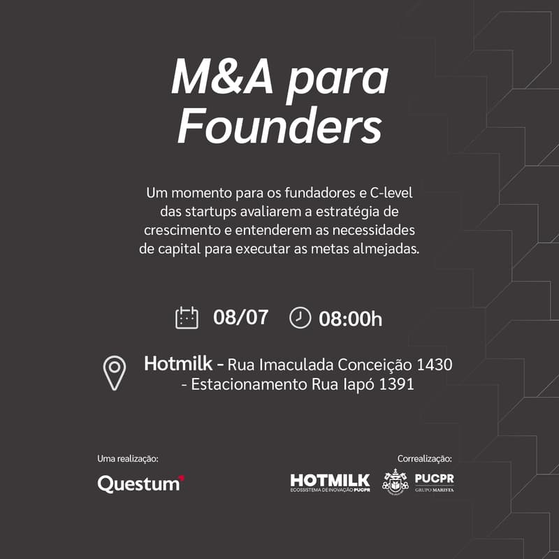 Cover Image for M&A para Founders - HOTMILK PUCPR