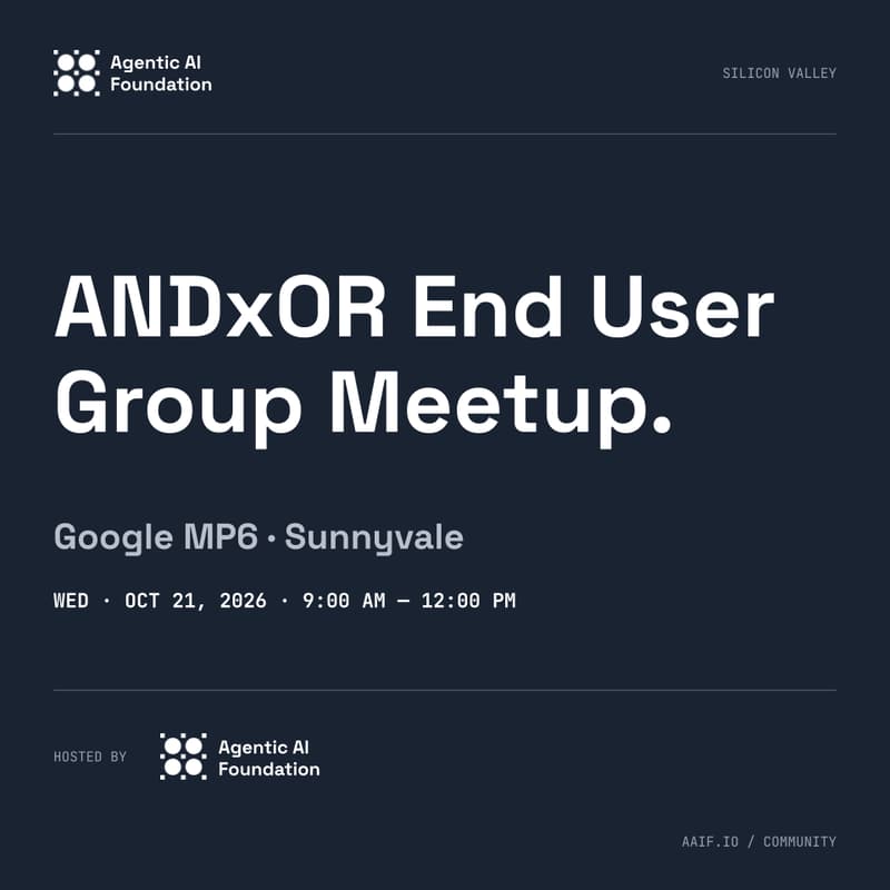 Cover Image for ANDxOR End User Group Meetup
