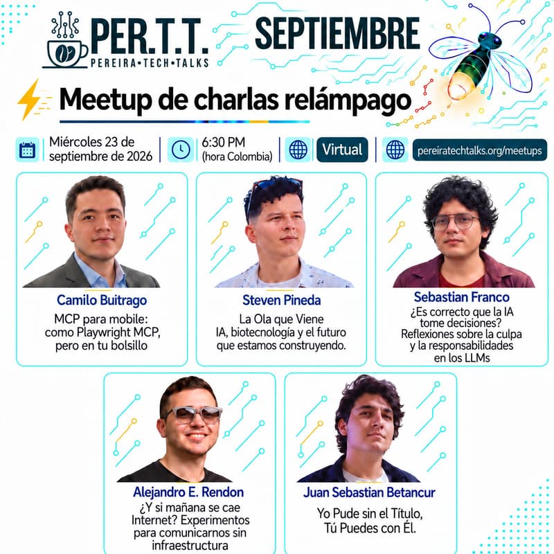 Cover Image for Pereira Tech Lightning Talks Septiembre