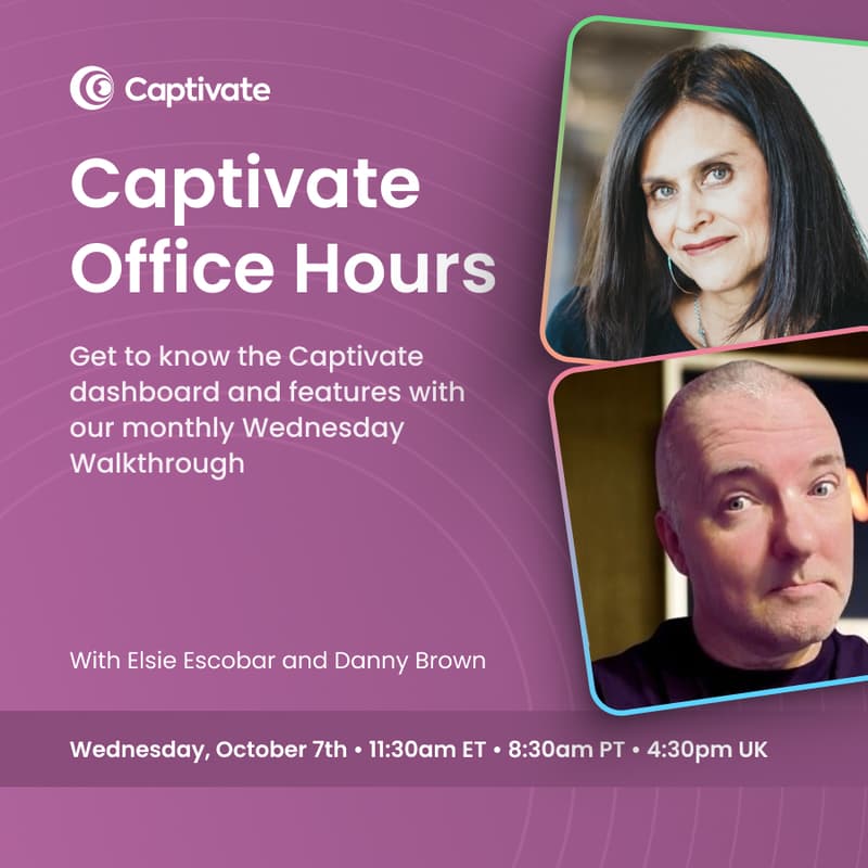 Cover Image for Captivate Office Hours: October