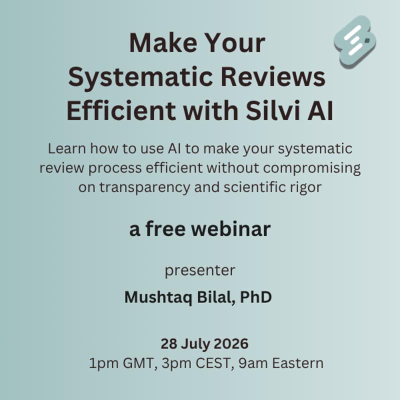 Cover Image for Make Your Systematic Review Efficient with Silvi AI