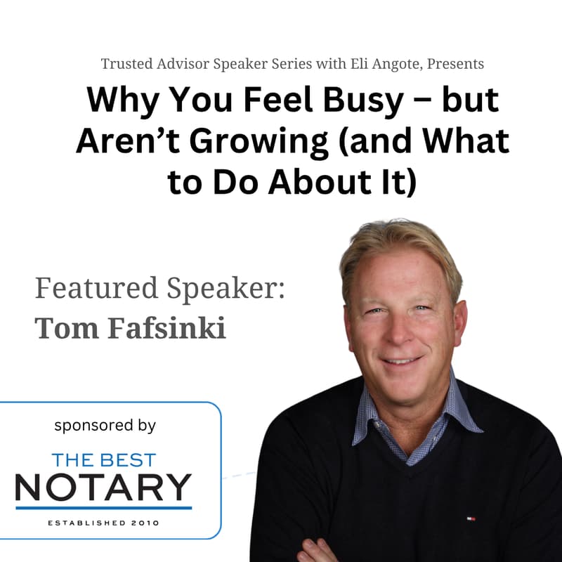 Cover Image for Why You Feel Busy – but Aren’t Growing (and What to Do About It) with Thomas Fafinski of EPiC Peer Groups