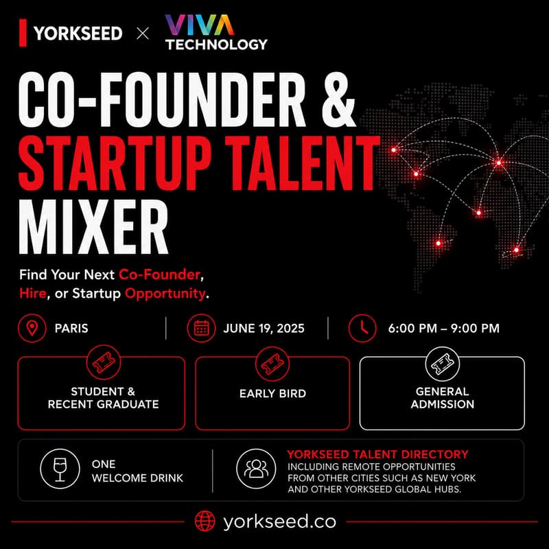 Cover Image for Co-Founder & Startup Talent Mixer - Yorkseed Passport Series