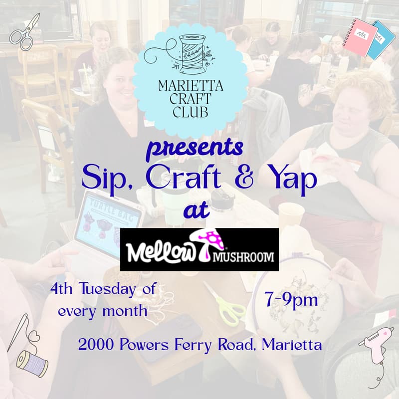 Cover Image for Marietta Craft Club : Sip, Craft & Yap